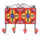 Red Flower Ceramic Tile Wall Hook Online